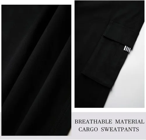 Miniatura 6 de THWEI Pantalones cargo para hombre, estilo casual, de algodón, con múltiples bolsillos, para senderismo, trabajo