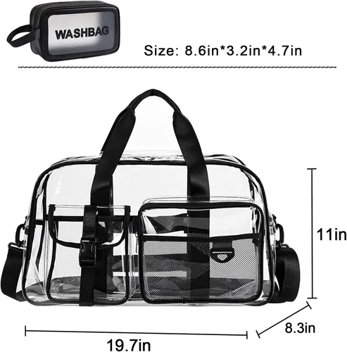 Miniatura 84 de Pequeña bolsa de gimnasio para mujer, bolsa de viaje con compartimento para zapatos