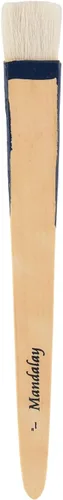 Miniatura 7 de Creative Mark Mandalay - Cepillo profesional de merluza para cabello de cabra – Pincel de pintura de 1 pulgada de ancho con mango de paleta