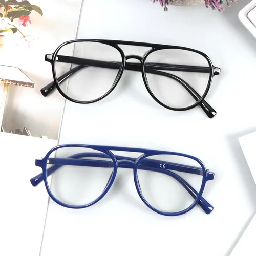 Miniatura 6 de DXYXYO Lentes de lectura retro estilo aviador para mujer, para hombre, ligeros, con bloqueo de luz azul, para lectura de computadora