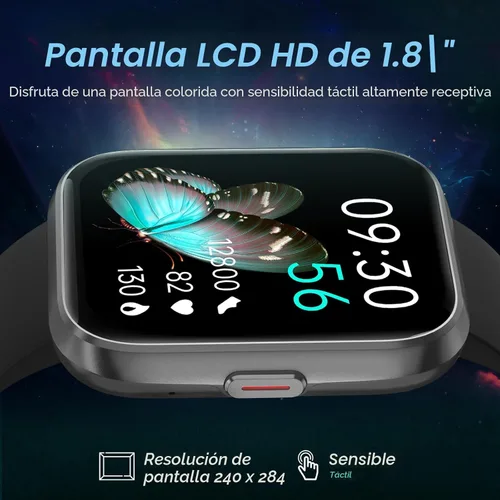 Miniatura 7 de Relojes inteligentes para hombre, Android y iPhone, 1.8 pulgadas HD Alexa reloj inteligente integrado con llamadas Bluetooth, IP68 impermeable