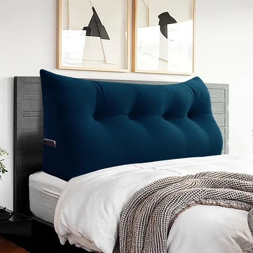 Miniatura 10 de Almohada de cabecero triangular - Almohada grande para cama de 3 en 1 como almohada de lectura en cuña, almohada grande para sofá o cama de día