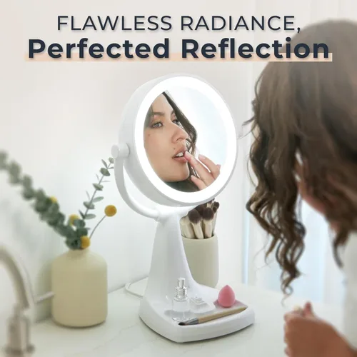 Miniatura 4 de Zadro Eleganze Bright - Espejo de maquillaje iluminado con ampliación y bandeja de almacenamiento