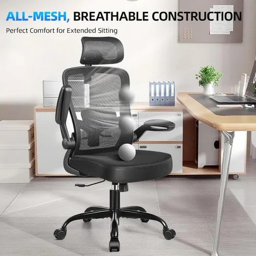 Miniatura 7 de FelixKing Silla de Oficina, Silla de Escritorio con Soporte Lumbar Ajustable, Silla de Computadora Ergonómica con Respaldo Alto y Respaldo