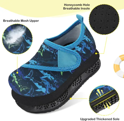 Miniatura 2 de LeIsfIt Zapatos de agua para niños y niñas, zapatos de playa para bebés, calcetines acuáticos antideslizantes para niños