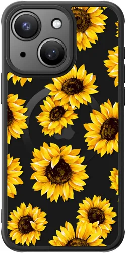 Miniatura 12 de FUNMIKO Funda para iPhone 16 Plus, carga inalámbrica y protección de grado militar, diseño floral moderno para mujeres y niñas, funda antideslizante