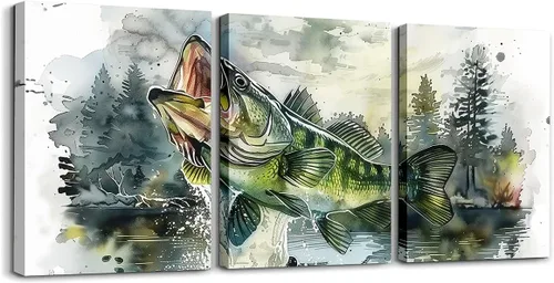 Miniatura 33 de jejeloiu Lienzo retro de 3 piezas de arte de pared para sala de estar, dormitorio, 38 x 19 pulgadas, bandera estadounidense, decoración de pared