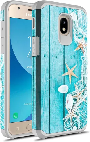 Miniatura 8 de Compatible con Samsung Galaxy J7, funda híbrida gráfica colorida armadura para SM-J737 (mandala colorido)