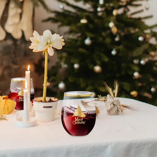 Miniatura 6 de SUT Copas de vino desechables sin tallo, copas de vino irrompibles de 12 onzas, inastillables, reciclables, copas de vino de plástico resistentes