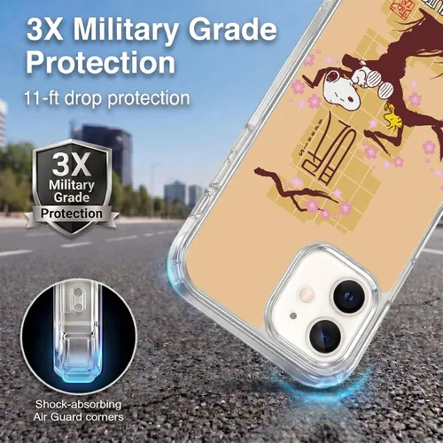 Miniatura 205 de Carcasa de gel para iPhone 7 Plus/iPhone 8 Plus, diseño de Snoopy Oriental de Peanuts, Badges