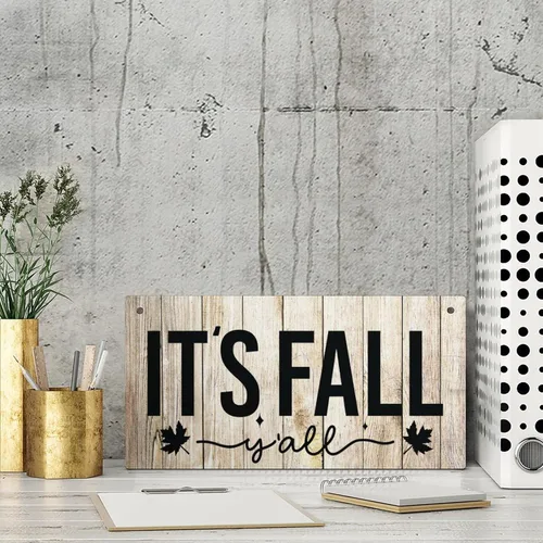 Miniatura 4 de Letrero decorativo para puerta delantera, decoración rústica de bienvenida de otoño para colgar en la pared, placas de madera para porche de granja