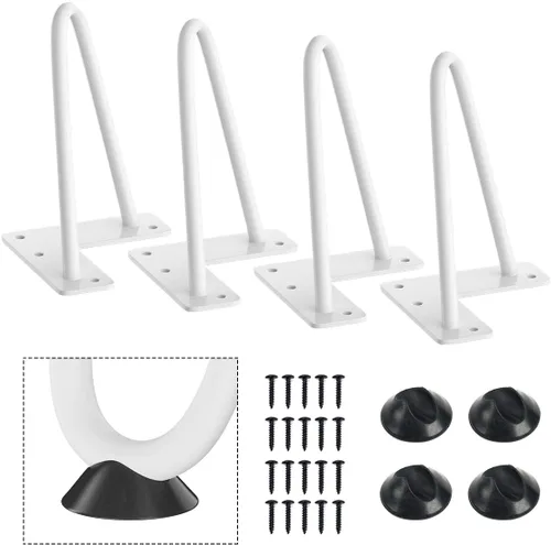 Miniatura 24 de SMARTSTANDARD Patas de muebles de horquilla de alta resistencia de 4 pulgadas, proyectos de bricolaje de metal para el hogar para soporte de TV