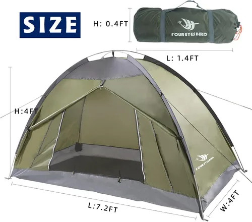 Miniatura 2 de Tienda de campaña de mochila individual de 7.2 × 4 × 4 pies, tienda de campaña impermeable para acampar y senderismo, puede ser utilizada por una