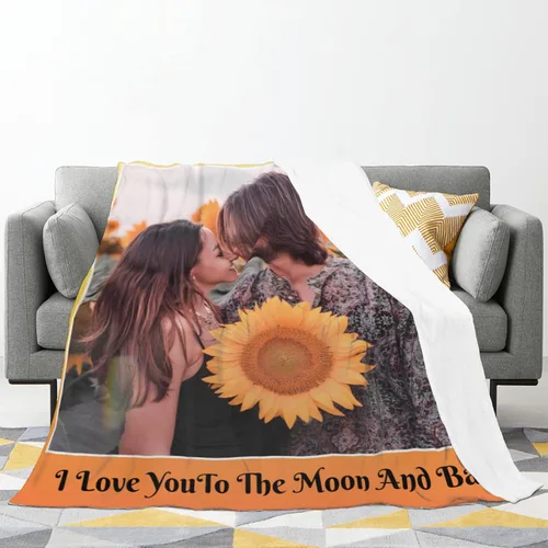 Miniatura 2 de Manta personalizada con fotos – Manta personalizada con fotos, regalos personalizados con imagen, manta de franela de vellón para esposa, marido
