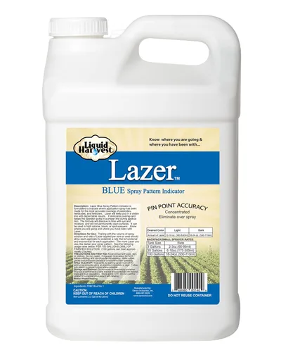 Miniatura 8 de Liquid Harvest Lazer - Indicador de patrón de pulverización concentrado azul, 1 galón (128 onzas) - Tinte en aerosol perfecto para malezas, tinte