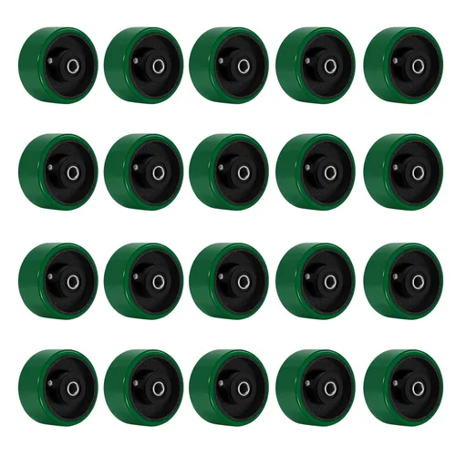 Miniatura 8 de Ruedas giratorias de repuesto de 6 x 2 pulgadas, rueda de hierro fundido de acero, resistente, capacidad de 1200 libras por rueda, orificio de 1/2