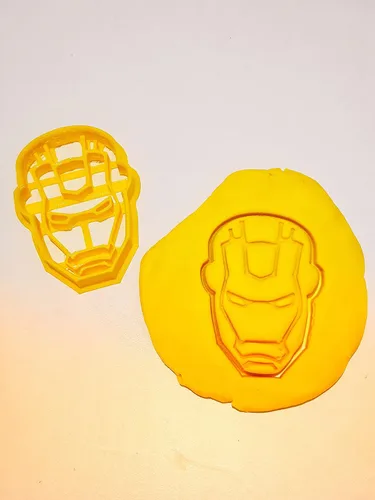 Cortadores de galletas T3D, cortador de galletas Ironman, adecuado para pasteles, galletas y fondant, molde para galletas caseras
