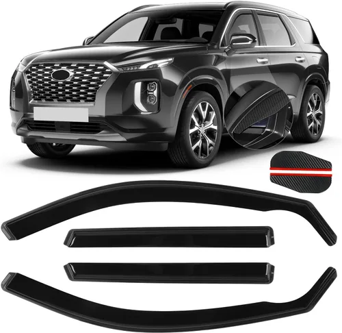 Miniatura 28 de Protectores de lluvia in Channel para Jeep Grand Cherokee L 2021, 2022, 2023, 2024, 2025 2026, deflectores de viento laterales duraderos, viseras