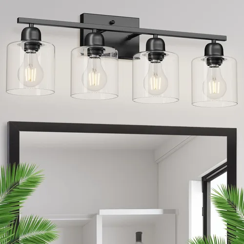 Miniatura 30 de Luz de baño de níquel cepillado, Luz de tocador de baño de 2 luces de níquel cepillado, Lámpara de tocador con pantallas de vidrio esmerilado blanco