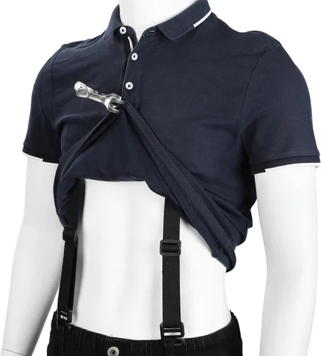 Miniatura 7 de JenPen Tirantes ocultos en forma de Y para hombre, invisibles debajo de la camisa, tirantes ajustables para el aeropuerto, tirantes de ropa