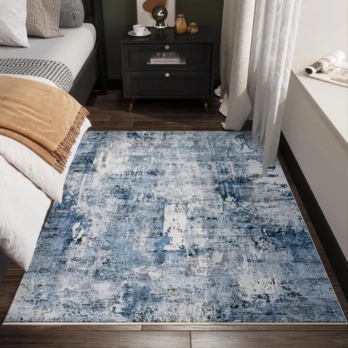 Miniatura 65 de Rugcomf Alfombra de pasillo de 2 x 6 pies, lavable, bohemio, suave, antideslizante, no desprende pelusa, lana sintética, estilo vintage para cocina