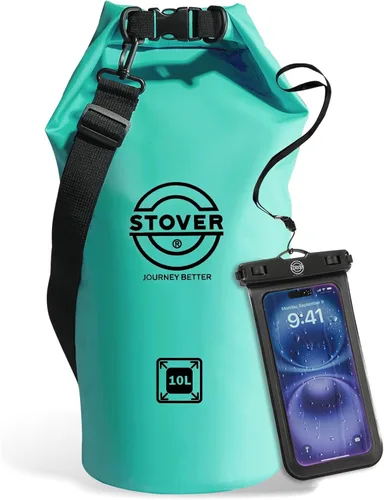 Miniatura 11 de STOVER 5/10/25/30/40/55L Waterproof Dry Bag- Roll-Top Backpack w/Phone Case- Kayaking, Hiking, Camping, Boating- Men/Women 10L morado