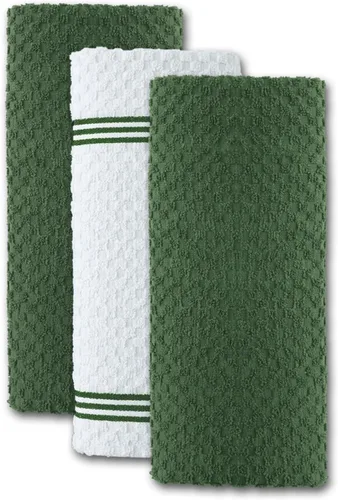 Miniatura 8 de Infinitee Xclusives Toallas de Cocina Premium - [Paquete de 12] Toallas de Mano de Cocina 100% Algodón (15 x 25 Pulgadas) - Paños de Cocina Verde