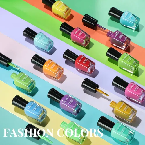 Miniatura 5 de Morovan Juego de 15 esmaltes de uñas de larga duración de secado rápido de 0.27 onzas de color brillante para mujer