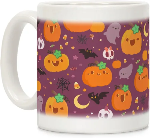Miniatura 175 de LookHUMAN Taza de Café de Halloween – Halloween Is Meowgical Tazas, Taza de Café Espeluznante Idea de Regalos de Taza, 15 Onzas 10-Blanco