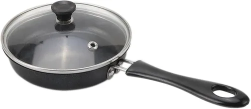 Sartén pequeña para huevos de 4.7 pulgadas, sartén de acero inoxidable, sartén para tortilla de una sola porción, sartén pequeña antiadherente con
