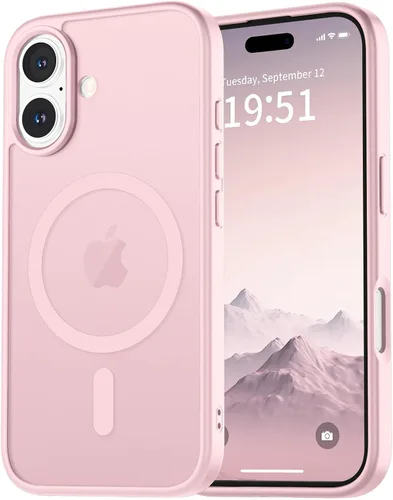 Miniatura 34 de vnnink para iPhone 12 y iPhone 12 Pro, funda de teléfono celular translúcida con protección contra caídas de grado militar, mate magnética