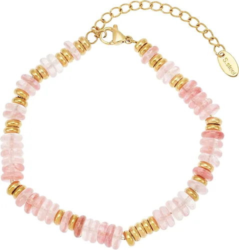 Miniatura 16 de SIXFOX Dainty Link Charm Bracelet For Women Trendy Pearl Beaded Bracelet With Natural Adjustable Statement Bracelet Jewelry Gifts for Bridesmaid