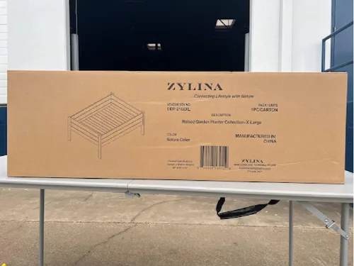 Miniatura 5 de Zylina Cama de jardín elevada de madera: macetas elevadas XL de 48 x 36 x 22 pulgadas para exteriores con patas, camas de jardín al aire libre