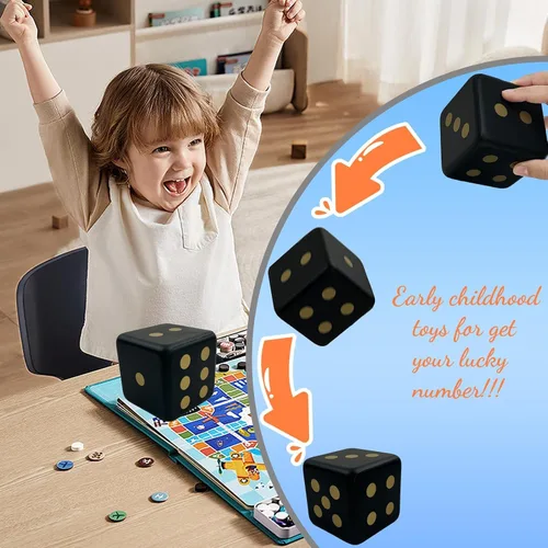 Miniatura 4 de Juguete de Dados de Espuma de 3.15 Pulgadas: Un Divertido Juguete Educativo de Dados Kawaii Lleno de Diversión para Juegos de Mesa Infantiles