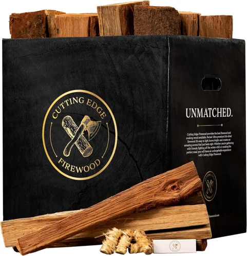 Miniatura 6 de Cutting Edge Firewood - Caja de leña artesanal de nogal Madera dura seca al horno de primera calidad Quemadura caliente y duradera con rico
