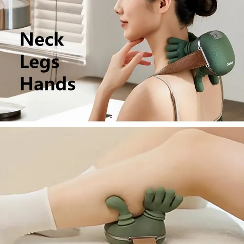 Miniatura 6 de Siasoo Masajeador de cuello 2025, con calor eléctrico de hombros y masaje cervical para aliviar el dolor, masaje de tejido profundo calentado