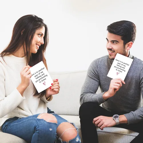 Miniatura 2 de UUEFKTN Tarjetas divertidas de San Valentín para él y ella, tarjeta de aniversario humorística de San Valentín, regalo para marido, esposa, novio