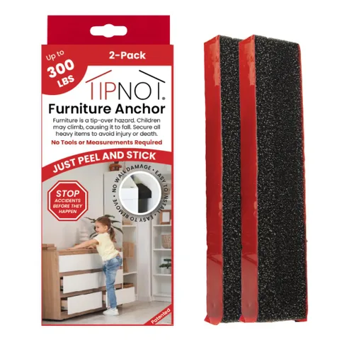 Anclaje adhesivo para muebles, sin taladros, estético e invisible una vez instalado, anclaje de seguridad para muebles antipuntas para tu hogar a