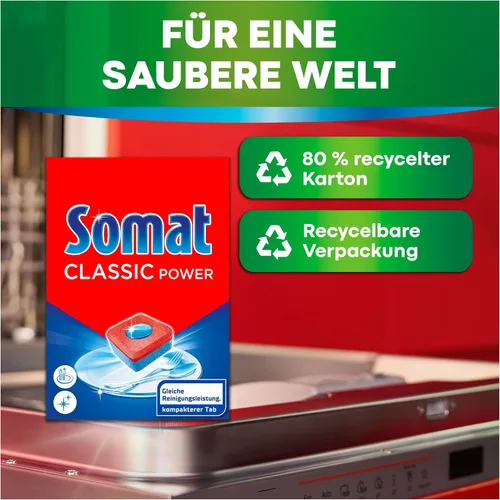 Miniatura 7 de Somat Classic Power Dishwasher Tabs (172 Tabs), Dish Rinse Tabs with Grease Dissolving Power for Powerful Cleaning, Rinse Tablets for Radiantly