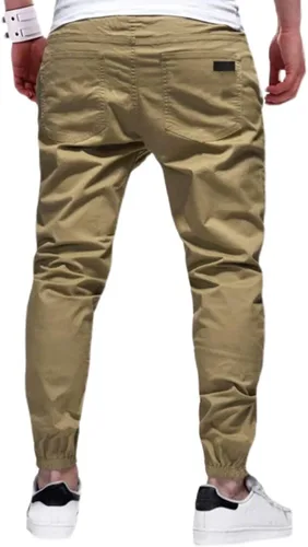 Miniatura 2 de Bilitry Pantalones deportivos chinos para hombre, pantalones cargo para senderismo, recreación al aire libre, pantalones de sarga para fitness