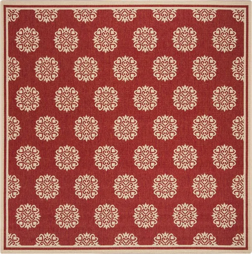 Miniatura 30 de SAFAVIEH Alfombra lavable al aire libre Linden Collection – 6'7" cuadrada, crema y beige, no desprende pelusa y fácil de limpiar, ideal para patio