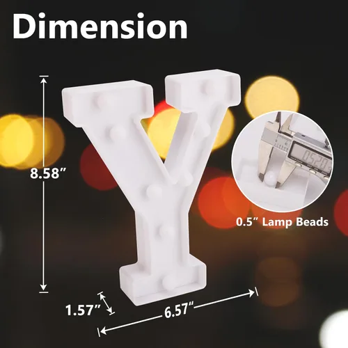 Miniatura 2 de Letrero LED de Marquesina con Letras Iluminadas, Letrero del Alfabeto Iluminado, Luces LED de Letras que Funcionan con Baterías para Luz Nocturna