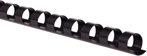 Miniatura 22 de GBC Espinas de encuadernación/espirales/bobinas, 3/8" de diámetro, capacidad de 55 hojas, CombBind, negro, paquete de 25 (4090022)
