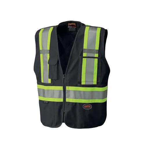 Miniatura 8 de Pioneer Chaleco de Seguridad de Malla Desmontable Hi Vis para Mujeres - Cinta Reflectante, 4 Bolsillos - Construcción, Tráfico, Seguridad - Naranja
