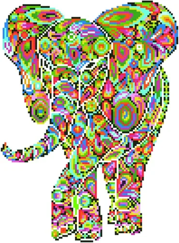 Miniatura 5 de DIAMOND DOTZ Kaleidoscope Walk - Kit de pintura de diamante de elefante para adultos, kits de arte de diamantes, un kit de manualidades creativo
