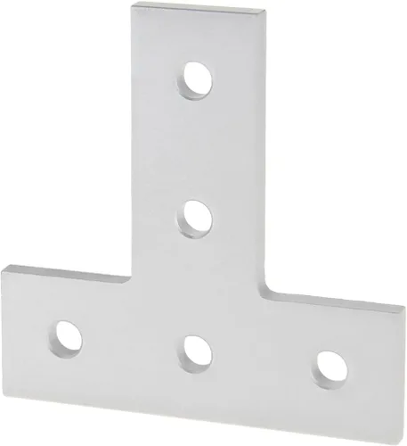 Miniatura 2 de 8020, 4080, serie 10, soporte de placa plana en T de aluminio de 5 agujeros, soporte de conector de montaje recto para extrusión de aluminio