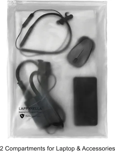 Miniatura 4 de Cubierta antipolvo impermeable para portátil de 17 pulgadas a prueba de polvo a prueba de arañazos translúcido con cierre de cremallera bolsa de PVC