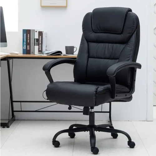 Miniatura 2 de Silla de oficina grande y alta, asiento ancho de 500 libras, silla de escritorio ergonómica con brazos de apoyo lumbar, respaldo alto, silla