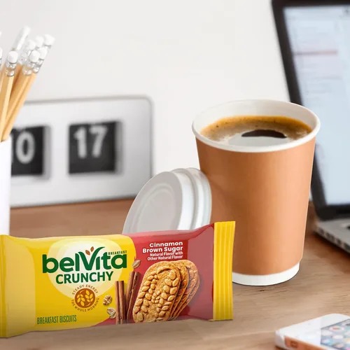 Miniatura 8 de belVita Galletas de desayuno con canela y azúcar morena, 12 paquetes (4 galletas por paquete)