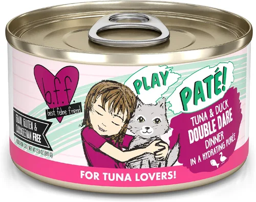 Miniatura 22 de B.F.F. PLAY - Best Feline Friend Paté Lovers, Aw Yeah!, Atún & Chicken Check Please! con atún y pollo, lata de 2.8 onzas (paquete de 12)